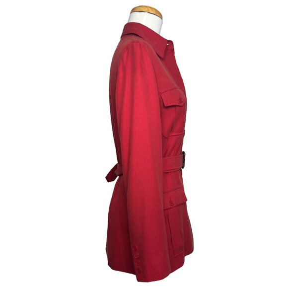 Ralph Lauren Vintage Women's Silk Jacket with Belt Red Size - P/M - Picture 3 of 9